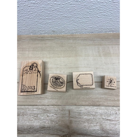 Stampin' Up! | Art | 204 Stampin Up Set Of 4 Wood Mounted Rubber Stamps ...